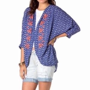 MISS ME DESERT SKY Embroidered Kimono